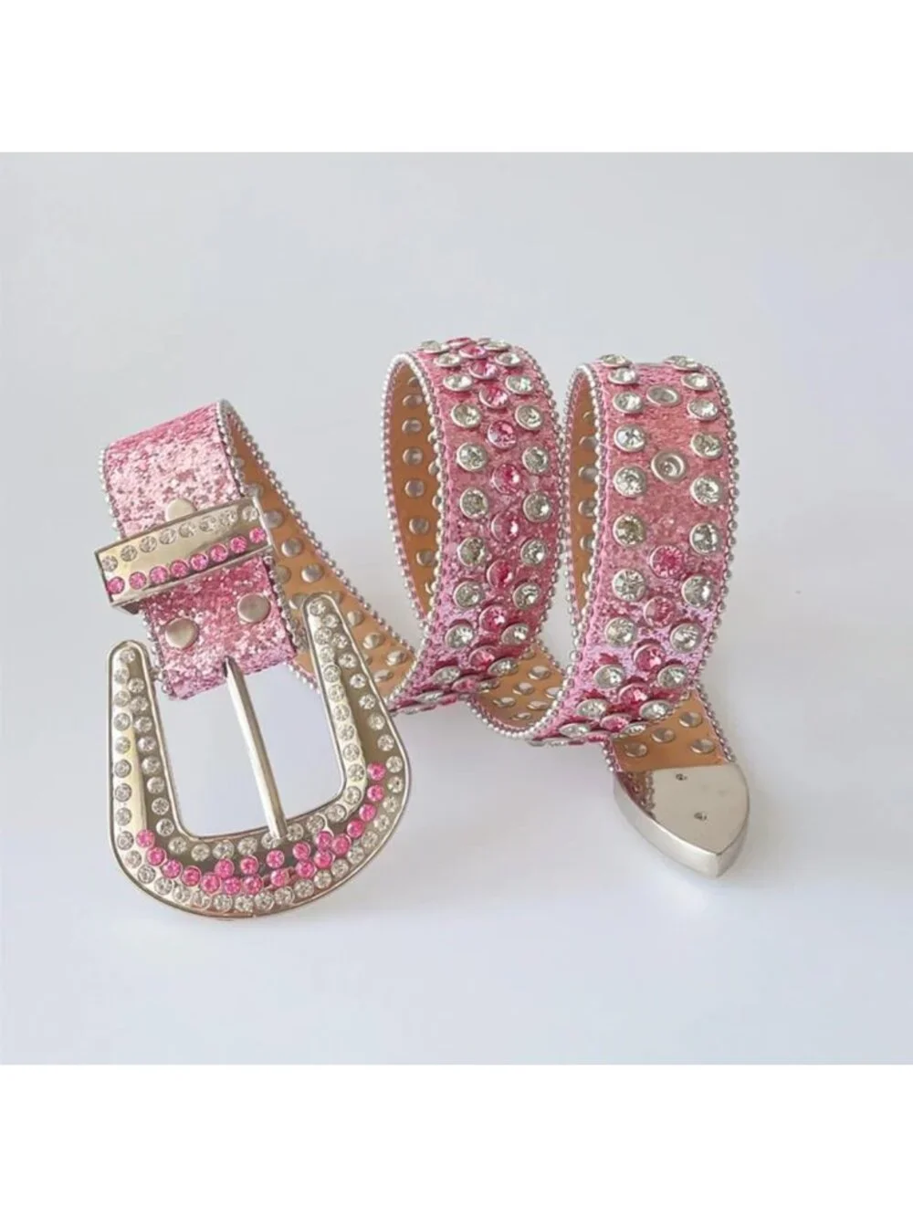 Y2K Style Studded Rhinestone Belt - Cowgirl Bling for Festivals & Gifts